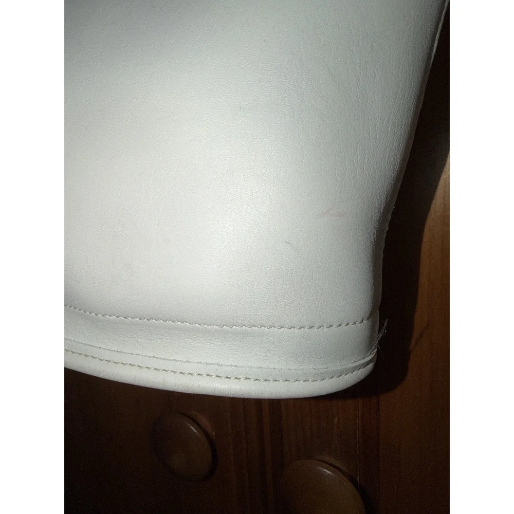 Coach 9301 Bleecker Basket Satchel White Leather Bag Vintage Purse Top Handle